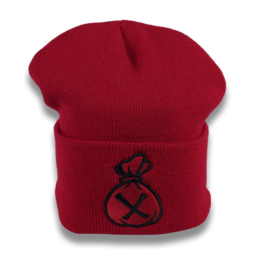 Red & Black Money Bag (Beanie)