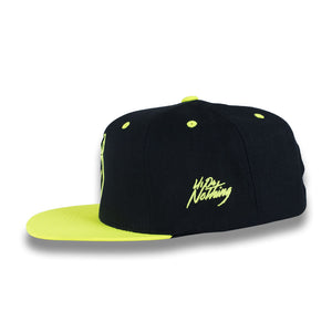 Black & Fluorescent Yellow Money Bag (Snapback)