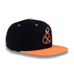 Black & Orange Money Bag (Snapback)