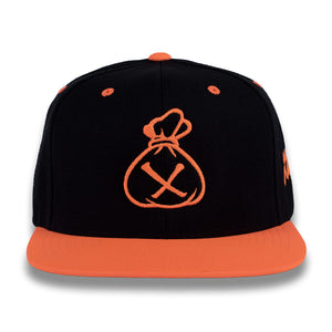 Black & Orange Money Bag (Snapback)