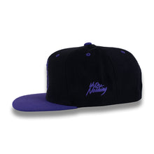 Load image into Gallery viewer, Black &amp; Purple Money Bag (Snapback)
