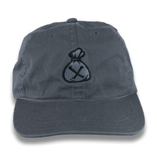 Load image into Gallery viewer, Grey &amp; Black Money Bag Dad Hat (Strapback)
