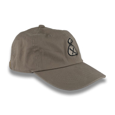 Khaki & Black Money Bag Dad Hat (Strapback)