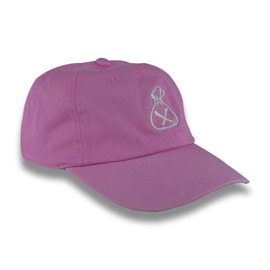 Pink & White Money Bag Dad Hat (Strapback)